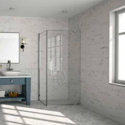 Merlyn Series 10 Pivot Shower Door With Side Panel