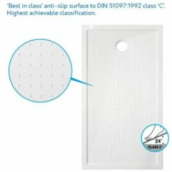 Contour Falcon 30 Low Profile Anti Slip Shower Tray - 1800 X 700mm -Bathroom Sales Shop Contour Falcon 30 Shower Tray antislip close up cfb2f62f 2048 433c 920a 4ac70b052d5f