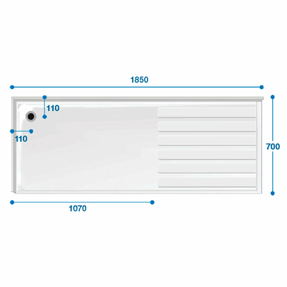 Contour Sandmartin Level Access Bath Replacement Shower Tray - 1850 X 700mm 2 Contour Sandmartin Level Access Bath Replacement Shower Tray - 1850 X 700mm - Image 2