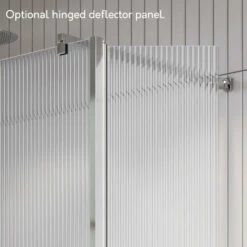Roman Liberty Wetroom Panel With Fluted Glass: 1100mm - Various Finish's -Bathroom Sales Shop Fluted Glass deflecter panel 4aa71a63 966d 4e39 b772 56c8460b938b