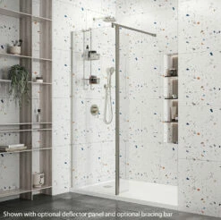 Roman Haven Wetroom Shower Screen Panel: 1200mm* - Various Finish's