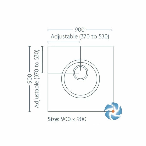 Impey Level Dec Easy Fit Wet Room Tray Floor Former - Vinyl Flooring 900 X 900mm 2 Impey Level Dec Easy Fit Wet Room Tray Floor Former - Vinyl Flooring 900 X 900mm - Image 2