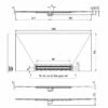 Impey Aqua Dec Linear 3 Wet Room Tray - 1800 X 900 X 22mm