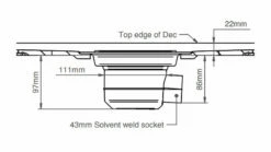 Impey Level Dec Easy Fit Wet Room Tray Floor Former - Vinyl Flooring 1000 X 1000mm -Bathroom Sales Shop Impey drain outlet vinyl UTVC01 H 43b29940 963f 49c4 a5c2 c777e0f98e2a