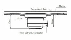 Impey Level Dec Easy Fit Wet Room Tray Floor Former - Vinyl Flooring 1300 X 800mm -Bathroom Sales Shop Impey drain outlet vinyl UTVC01 H 5b806446 cef5 4d2e 9d6c d115eca0b1cf