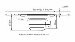 Impey Level Dec Easy Fit Wet Room Tray Floor Former - Vinyl Flooring 1500 X 1200mm -Bathroom Sales Shop Impey drain outlet vinyl UTVC01 H c5b4a253 c02e 4f52 8a98 6240fd3cd0b3