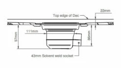 Impey Level Dec Easy Fit Wet Room Tray Floor Former - Vinyl Flooring 1500 X 800mm 9 Impey Level Dec Easy Fit Wet Room Tray Floor Former - Vinyl Flooring 1500 X 800mm -Bathroom Sales Shop Impey drain outlet vinyl UTVC01 H fd5cbe32 3666 4de0 b04b b0065bf00b87
