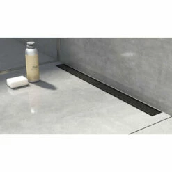 Jackoboard J-Drain Linear Wet Room Shower Floor Drain Channel - 600mm -Bathroom Sales Shop J Drain Matte Black Finish 90a66da8 8d77 425a 8a0c e1c10b77f776