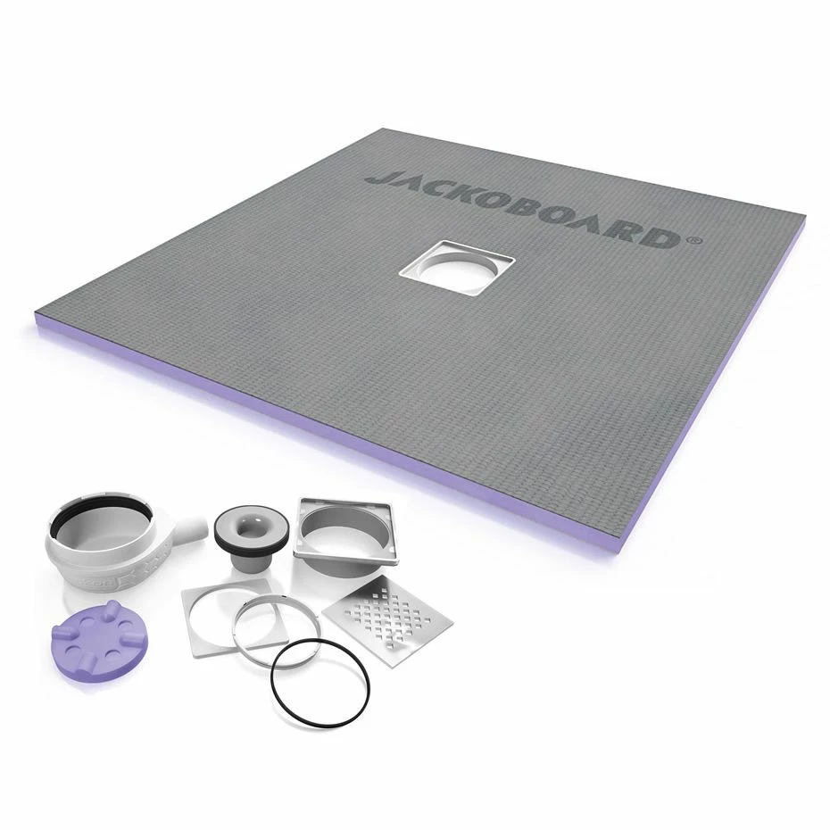 Jackoboard Aqua Flat Wet Room Walk In Shower Tray & Drain - OFFSET DRAIN - 1200 X 900 X 20mm 1 Jackoboard Aqua Flat Wet Room Walk In Shower Tray & Drain - OFFSET DRAIN - 1200 X 900 X 20mm