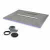 Jackoboard Aqua Line Easy CENTRE Linear Wet Room Walk In Shower Tray With Reversible Cover - 1200 X 900 X 30mm