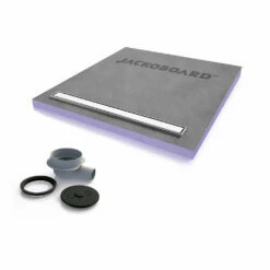 Jackoboard Aqua Line Easy SIDE Linear Wet Room Walk In Shower Tray With Reversible Cover - 1800 X 900 X 30mm