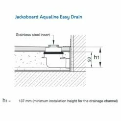 Jackoboard Aqua Line Easy Linear Wet Room Walk In Shower Tray With Reversible Cover - 900 X 900 X 30mm -Bathroom Sales Shop Jackoboard Aqua Easy drain plan19