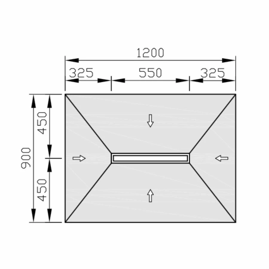 Jackoboard Aqua Line Easy CENTRE Linear Wet Room Walk In Shower Tray With Reversible Cover - 1200 X 900 X 30mm 2 Jackoboard Aqua Line Easy CENTRE Linear Wet Room Walk In Shower Tray With Reversible Cover - 1200 X 900 X 30mm - Image 2