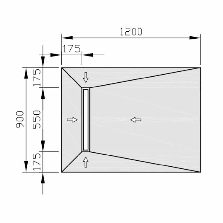 Jackoboard Aqua Line Easy Linear Wet Room Walk In Shower Tray With Reversible Cover - 1200 X 900 X 30mm 2 Jackoboard Aqua Line Easy Linear Wet Room Walk In Shower Tray With Reversible Cover - 1200 X 900 X 30mm - Image 2