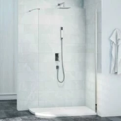 Merlyn 8 Series Curved Showerwall Wet Room Shower Screen - 900mm