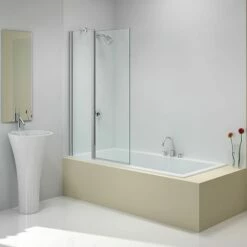 Merlyn 6mm 2 Panel Folding Square Bath Screen - MB3B