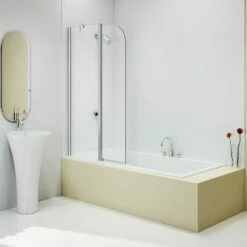 Merlyn 6mm 2 Panel Hinged Bath Screen - MB3C