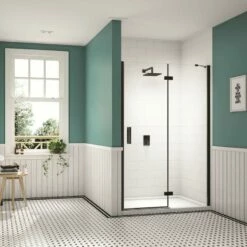 Merlyn Black Hinge Door & Inline Panel - For Recess