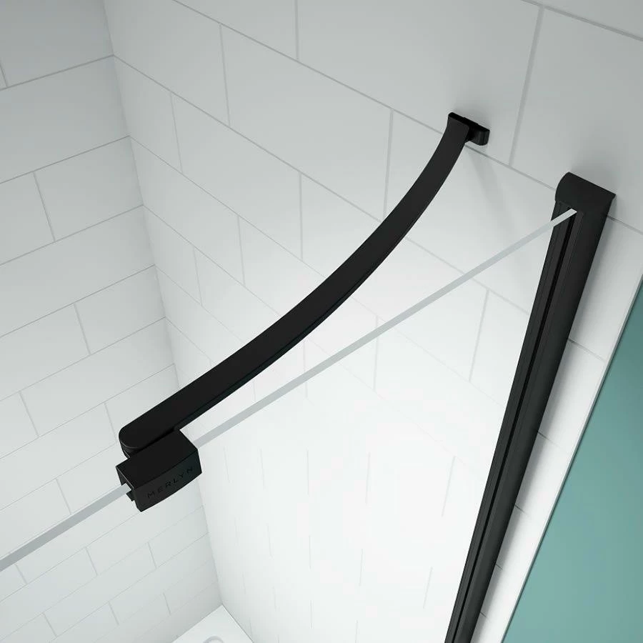 Merlyn Black Hinge Door & Inline Panel - For Recess 2 Merlyn Black Hinge Door & Inline Panel - For Recess - Image 2