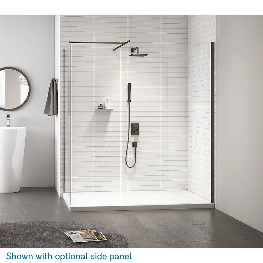 Merlyn Black Showerwall Wetroom Shower Screen Panel - 1200mm 3 Merlyn Black Showerwall Wetroom Shower Screen Panel - 1200mm - Image 3