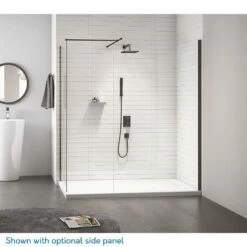 Merlyn Black Showerwall Wetroom Shower Screen Panel - 800mm -Bathroom Sales Shop Merlyn Black Showerwall Screen With Side Panel e6334788 09ad 4bc7 af0a f2b89bdef346