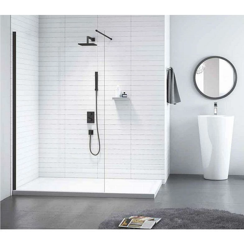 Merlyn Black Showerwall Wetroom Shower Screen Panel - 900mm 1 Merlyn Black Showerwall Wetroom Shower Screen Panel - 900mm