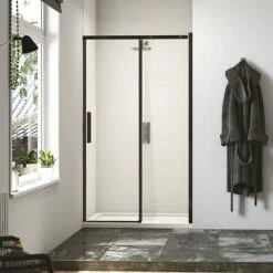 Merlyn Black Sliding Shower Door