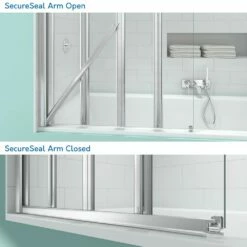 Merlyn SecureSeal 4 Fold Bath Screen -Bathroom Sales Shop Merlyn SecureSeal arm