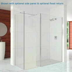 Merlyn 10 Series Showerwall Wet Room Shower Screen - 1100mm -Bathroom Sales Shop Merlyn Series Showerwall with side panell9 abc53aae 1317 4ec6 8854 483cfbe1d81f
