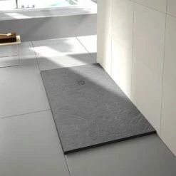 Merlyn Truestone Textured Shower Tray Quadrant - 900 X 900 X 30mm -Bathroom Sales Shop Merlyn Truestone Shower Tray Fossil Grey 9e506bce 36fb 48b1 875e c3cdb38cd80d