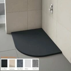 Merlyn Truestone Textured Shower Tray Offset Quadrant - 1000 X 800 X 30mm