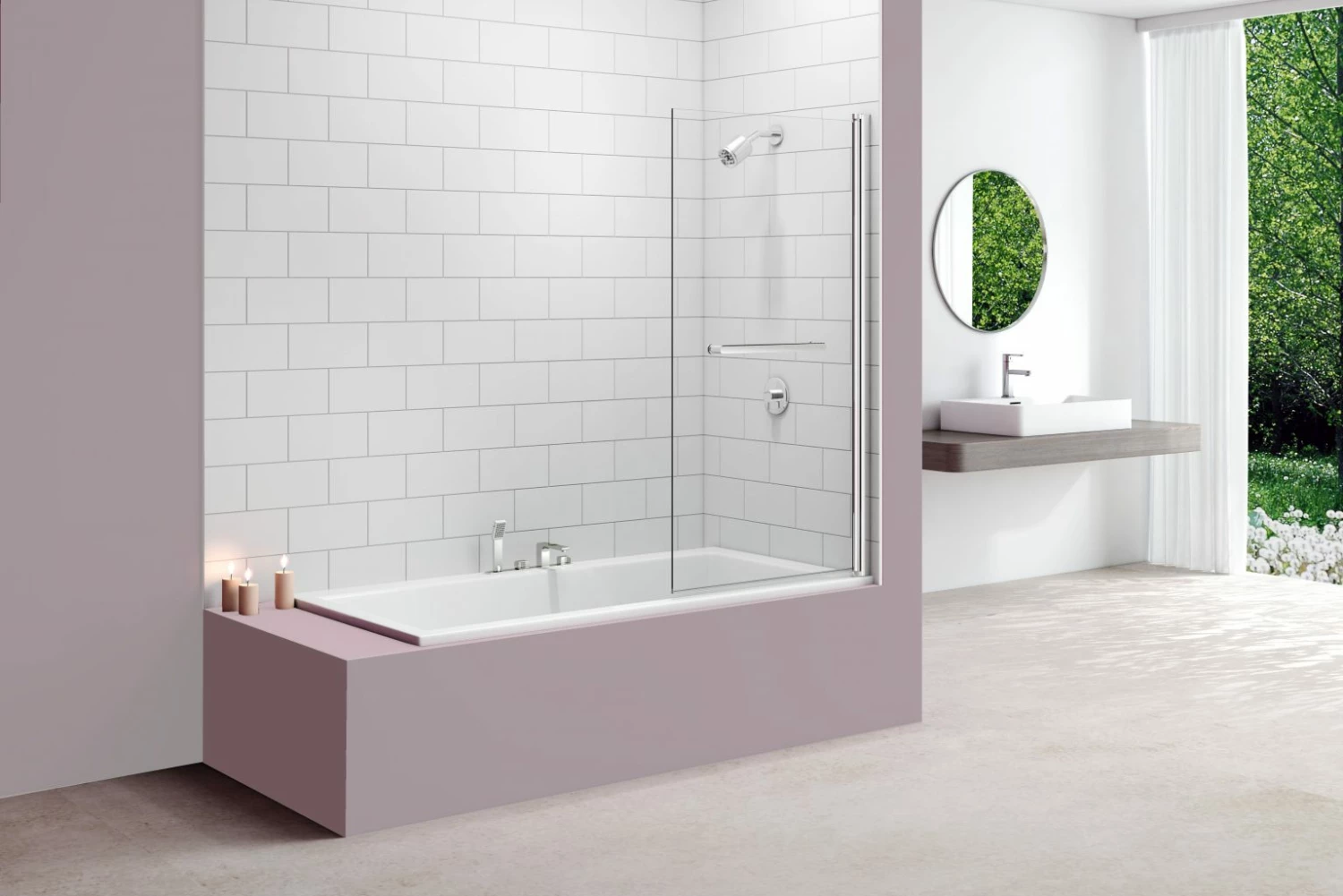 Merlyn 8mm Single Panel Square Bath Screen - MB10 1 Merlyn 8mm Single Panel Square Bath Screen - MB10