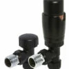 Redroom Angled Thermostatic Radiator Valve Pack - Black