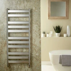 Redroom Azor Heated Towel Rail Radiator - Chrome