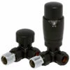 Redroom Corner Thermostatic Radiator Valve Pack - Black