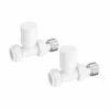 Redroom Straight Round Manual Radiator Valve Pack - White