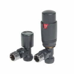 Redroom Angled Thermostatic Radiator Valve Pack - Volcanic