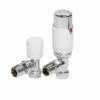 Redroom Angled Thermostatic Radiator Valve Pack - White