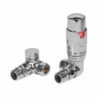 Redroom Corner Thermostatic Radiator Valve Pack - Chrome