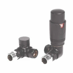 Redroom Corner Thermostatic Radiator Valve Pack - Volcanic