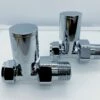 Redroom Straight Round Manual Radiator Valve Pack - Chrome