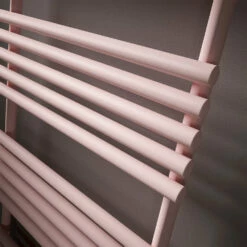 Redroom TT Lux Heated Towel Rail Radiator - Blush Pink -Bathroom Sales Shop Redroom TT Lux Radiator Display 2 Blush Pink