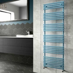 Redroom TT Lux Heated Towel Rail Radiator - Pacific Blue