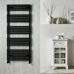 Redroom TT Lux Heated Towel Rail Radiator - Matt Black