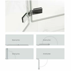 Roman Innov8 BiFold / Folding Wet Room Shower Screen Panel: 1000mm* 5 Roman Innov8 BiFold / Folding Wet Room Shower Screen Panel: 1000mm* -Bathroom Sales Shop Roman Innov8 Bifold folding wetroom panel chrome detailed 86bb81be 3826 49f4 83be 7b1a16dcd100