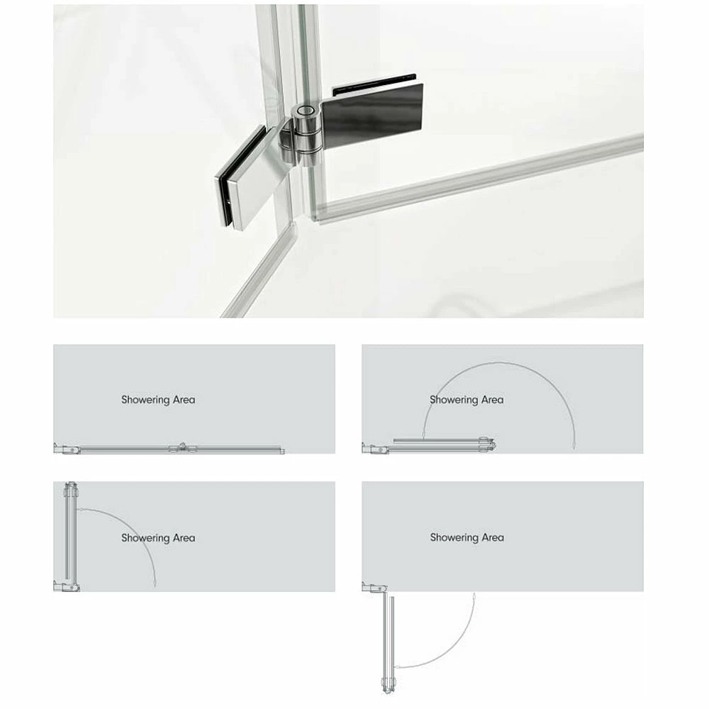 Roman Innov8 BiFold / Folding Wet Room Shower Screen Panel: 1000mm* 3 Roman Innov8 BiFold / Folding Wet Room Shower Screen Panel: 1000mm* - Image 3