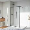 Roman Innov8 Framed Wet Room Shower Screen Panel: 700mm*