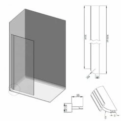 Roman Vinyl Floor Contour Bolster Profile Kit For Shower Screens