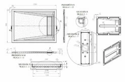 Roman Stone Solid Surface Infinity Slate Effect Shower Tray - 1200 X 900 X 35mm 9 Roman Stone Solid Surface Infinity Slate Effect Shower Tray - 1200 X 900 X 35mm -Bathroom Sales Shop Roman Infinity Slate Shower Tray Technical 1200x900 1