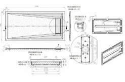 Roman Stone Solid Surface Infinity Slate Effect Shower Tray - 1600 X 800 X 35mm -Bathroom Sales Shop Roman Infinity Slate Shower Tray Technical 1600x800 1